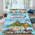 thumbnail image 2 of Los Casos de las Criaturas Conjunto de sábanas temático, trío de piezas, cómodo y amigable con la piel, diseño único, regalo de decoración para el hogar para familiares, amigos y fans,173cm *218cm, 2 of 6
