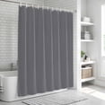 thumbnail image 6 of Grey Pure Color Shower Curtain, Waterproof Shower Curtains for Bathroom, Aesthetics Contemporary Luxury Washable Fabric Bathtub Curtain Set Bath Decor with 12 Hooks Standard 72"x72", 6 of 8