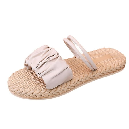 

Pianpianzi Slide on Sandals Women Womens Ballerina Slippers Size 9 Hard Bottom Pursuit Slide Sandal Fashion Spring And Summer Women Slippers Indoor And Outdoor PU Solid Color Lightweight Beach Shoes
