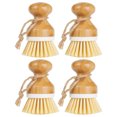 thumbnail image 1 of 4 st bambu borstar för rengöring av grytor, skrubbborste för diskho, 1 of 3