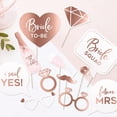 thumbnail image 4 of Despedida de soltera, accesorios para cabina de fotos de boda, 12 piezas, premontadas, decoraciones para despedida de soltera de oro rosa, novia para ser, 4 of 5