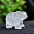 thumbnail image 3 of Natural White Crystal Baby Elephant Figurine Hand Carved Animal Ornament Decorative Sculpture for Home Office Shelf Display, 3 of 6