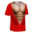 thumbnail image 5 of RKSTN Chemises pour Hommes Manches Courtes Mode Imprimé Musculaire Mode Mise en Forme Col Rond T-Shirt à Manches Courtes Chemises Hawaïennes pour Hommes, 5 of 5