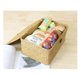 thumbnail image 3 of 26 * 16 * 11 cm, cesta de almacenamiento rectangular, trenza de hierba, algas color crudo, 3 of 5
