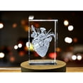 thumbnail image 4 of Melodic Harmony - Jazz Orchestra Musical Heart - 3D Engraved Crystal, 4 of 5