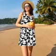 thumbnail image 3 of Xecao Motif Sans Couture Mignon Panda pour Robes d'Été pour Femmes Robes Décontractées de Plage Robes Sans Manches T-Shirt Robe Évasée avec Poches, 3 of 7