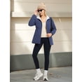 thumbnail image 6 of baleaf Women's Winter Coat Long Puffer Jacket Quilted Jackets with Hood Warm Running Insulated Hiking Snow Navy Blue XS, 6 of 7