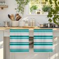 thumbnail image 4 of Teal Stripes Kitchen Towels Set of 2, Modern Minimalist Horizontal Ombre Lines Absorbent Dish Towels for Kitchen, Microfiber Hand Towel, Quick Drying Tea Towel for Cleaning Decorative Dishcloths, 4 of 7