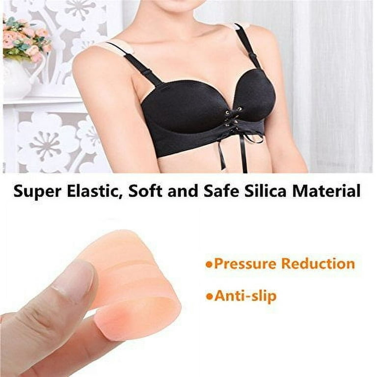 LUCSIS Silicone Bra Strap Cushions Non-slip Strap Holders Comfortable  Shoulder Pads Protectors No Pain/No Dents/No Pressure at  Women's  Clothing store