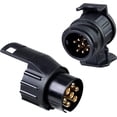 thumbnail image 1 of Adaptador de remolque Adaptador de remolque de 13 pines a 7 pines Conector convertidor de enchufe de remolque impermeable de 12 V para caravana, camión, RV, automóviles, barco - DKSFJKL, 1 of 5