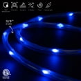 thumbnail image 5 of WYZworks 20ft Blue LED Rope Light - 8 Modes, Waterproof Outdoor Accent Lighting with Remote, Flexible Clear Tube, ETL Certified, Garden, Patio, Backyard, Holiday Christmas, Tree, Ambient Décor, 5 of 6