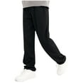 thumbnail image 2 of HAOTAGS Boys Stright Type Pants Casual Solid Color Outdoor Pants for School Black Size 7 Years, 2 of 7