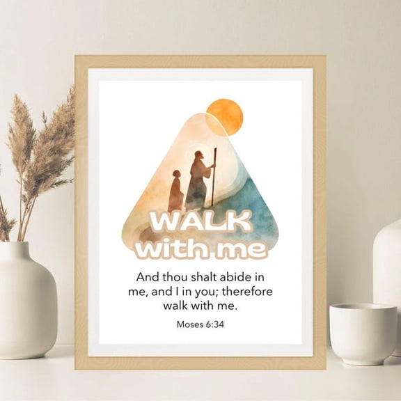 Walk With Me Theme 2026 Poster Bundle | Printable Jesus Christ Wall Art, Handouts & Phone Wallpaper |, Unframed Paper Poster 8x10in