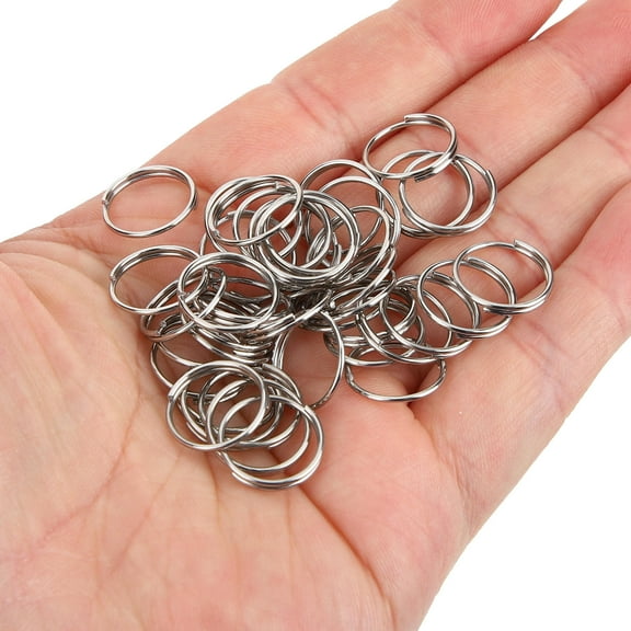 FONWILYO Round Keyring Chain 11x11in Small Metal Rings for Crafts Organizing Keys 200Pcs
