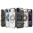 thumbnail image 7 of Compatible with iPhone Air Case with Rotating Magnetic Ring Stand, [Compatible with MagSafe] [Full Camera Lens Protector] Plating Clear Slim Phone Case for iPhone Air, Silver, 7 of 7