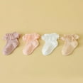 thumbnail image 4 of SUNSIOM Baby Toddlers Girls White Cotton Princess Style Eyelet Ruffles Lace Top Frilly Mesh Spring Summer Princess Socks 0-12 Years, 4 of 6