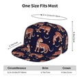 thumbnail image 6 of Fotbe Leopard Print Flat Bill Visor Cap Classic Snapback Hat Polyester Foam Trucker Hat Trucker Cap Adjustable Baseball Cap, 6 of 9