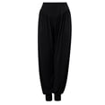 thumbnail image 3 of OSOLU Yoga Pants Fashionable Women's Sports Pants Jogging Oversized Harem Casual Sports Pants Workout Stretchy Running Tummy Control Joggers Bottoms Black S, 3 of 3