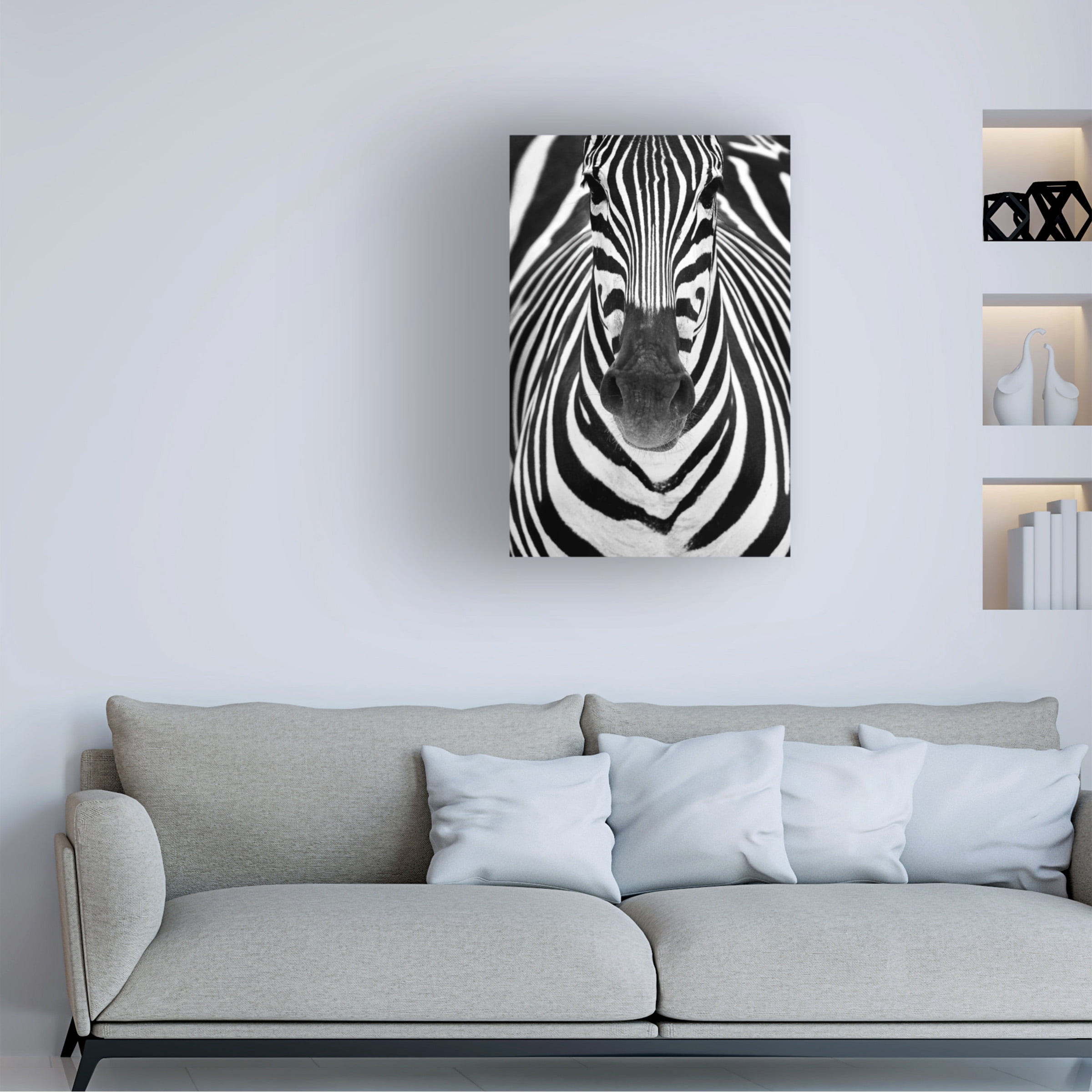 Canvas Wall Art - Juan Luis Duran 'Zebra' Wall Art for Living Room, Bedroom, or Office DÃ©cor by Trademark Fine Art - 22 x 32 Inches