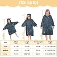 thumbnail image 4 of FORMRS Wearable Blanket Hoodie with Sleeves for Kids Cozy Flannel Sweatshirt, Dark Star Map, 4 of 7