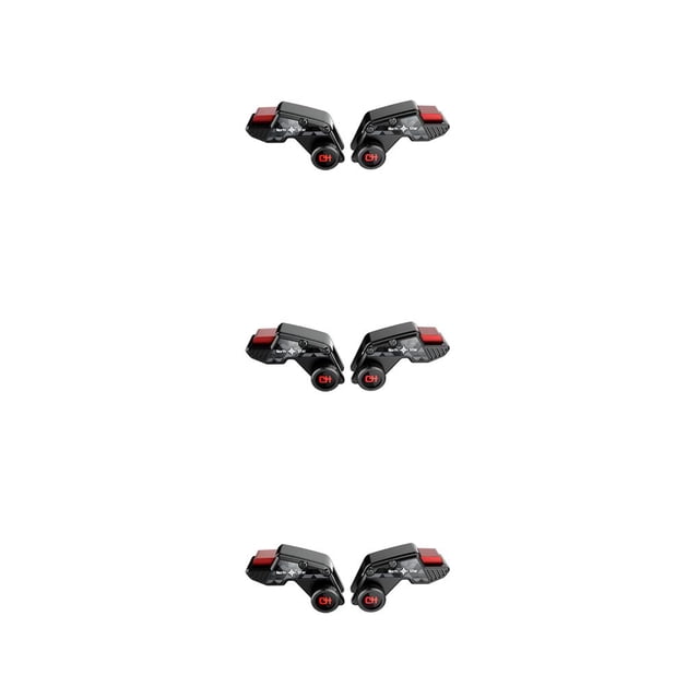 Transemion 1 Pair Game for Shooter Smooth Surface ABS Gaming Trigger Fire Button Workmanship Sweet Gift Equipment Phone Controller Black 3Set