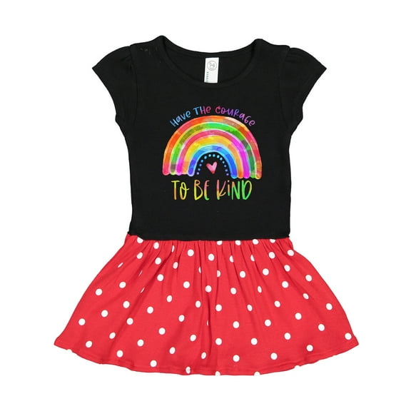 Inktastic Have the Courage to Be Kind Watercolor Rainbow Gift Toddler Girl Dress