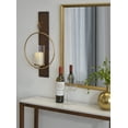 thumbnail image 5 of Kate and Laurel Maxfield Wall Sconce Candle Holder, 23-3/4"H x 13"W x 5-1/2"D, Walnut Brown, 5 of 8
