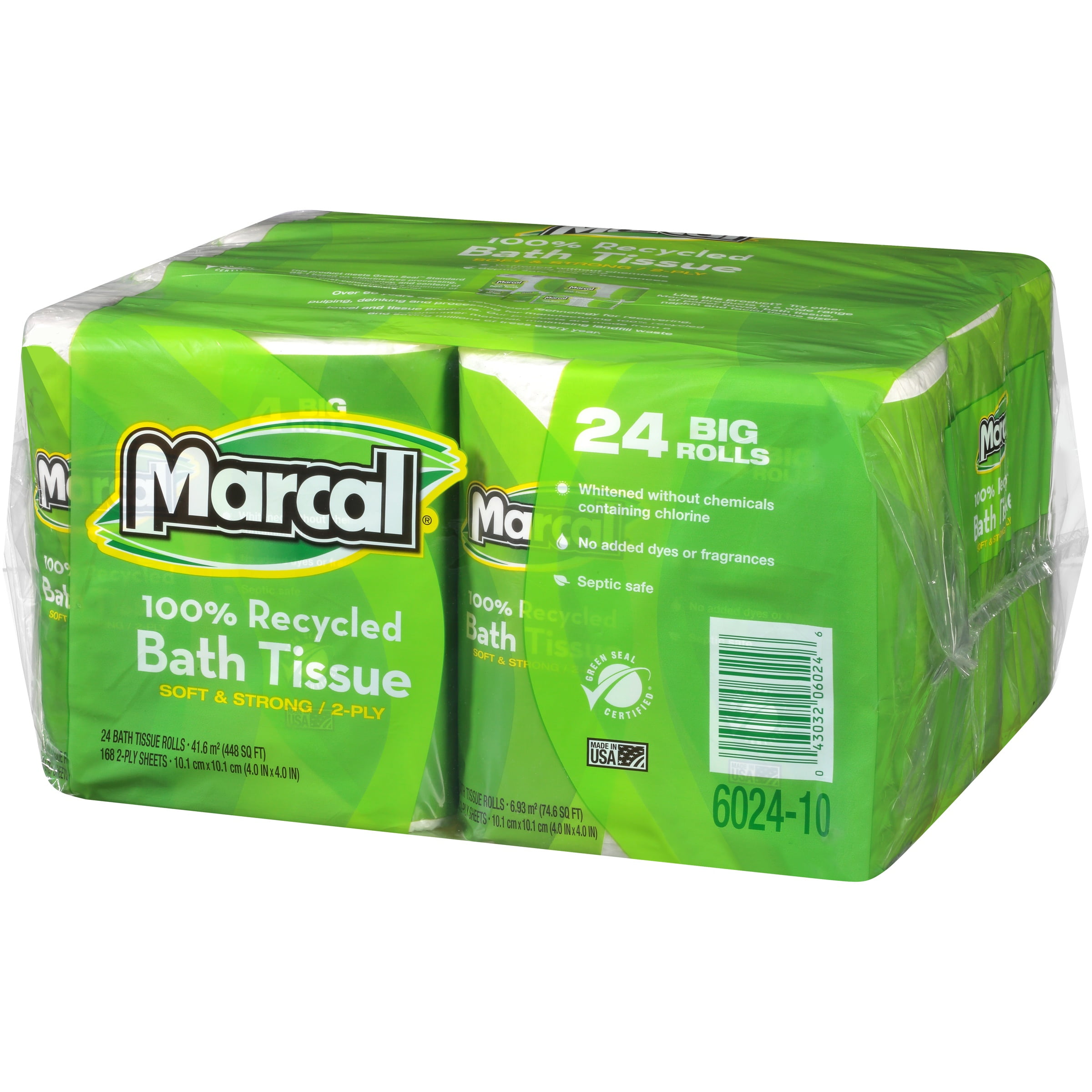 Marcal Recycled Toilet Paper, 24 Big Rolls - 2