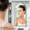 thumbnail image 7 of Recessed Medicine Cabinet with Mirror,Arched Medicine Cabinet Mirrors for Bathroom,Brushed Black Medicine Cabinets in Wall,Bathroom Mirror with Storage,Mirrored Medicine Cabinets 20x30, 7 of 7