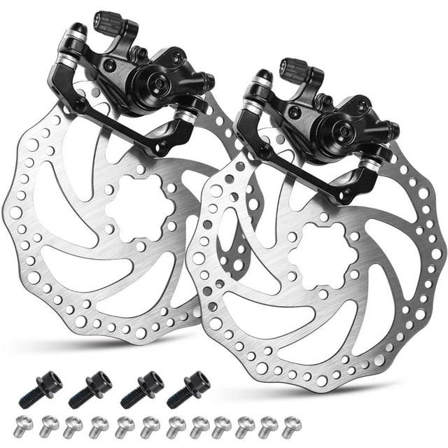 Pinza de freno de disco TOBWOLF MTB delantera y trasera con rotor de 160 mm