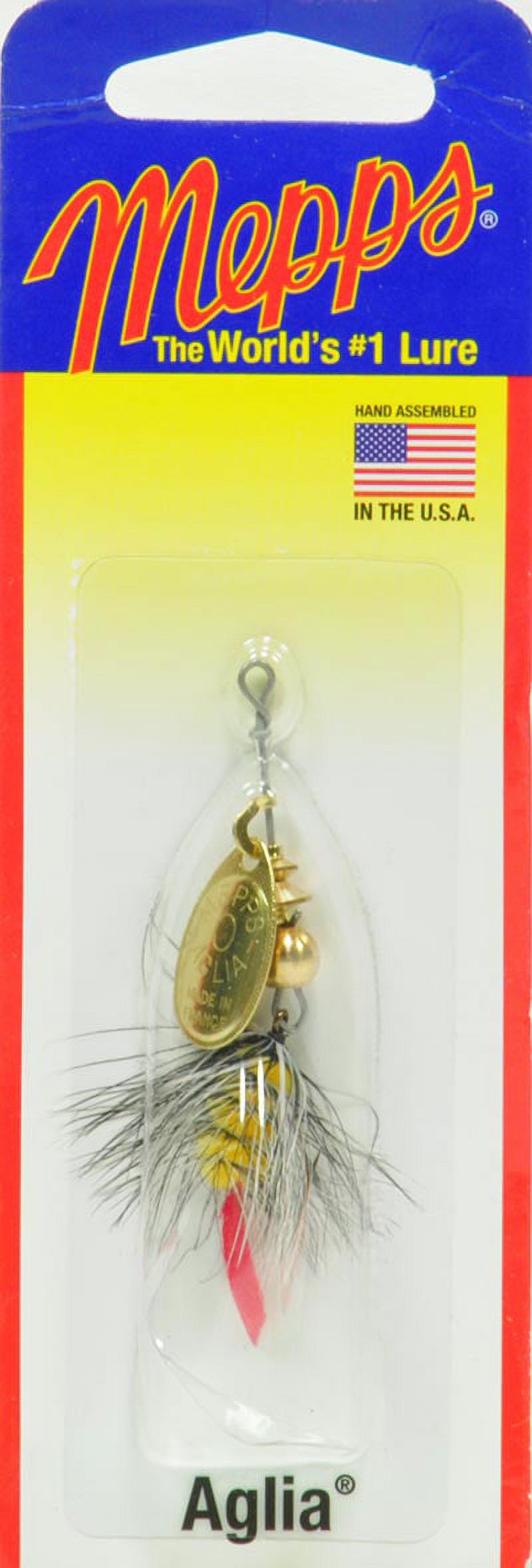 Mepps Wooly Worm Aglia Inline Spinner, Gold & Yellow, 1/12 oz