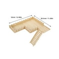 thumbnail image 2 of TABLZONE Wooden Ladder And Platform For Small Pets In Khaki 1Pack, 2 of 8