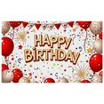 thumbnail image 7 of Red White Balloon Star Decorated Happy Birthday Banner Party Supplies Backdrop Decorations Photography Props Birthday Party Celebration Event Decor, 7 of 7
