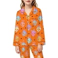 thumbnail image 3 of WOYY Girls Halloween Long Sleeve Pajamas with Allover Print Kids Nightwear, Sizes 3-14, 3 of 3