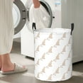 thumbnail image 5 of Honeii Leopard Print Print Laundry Hamper Basket,Baby Nursery Woven Storage Basket for Toys Bin,Pillows,Blankets,Clothes-Medium, 5 of 6