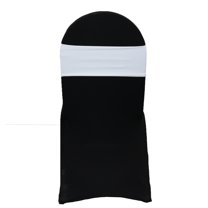 Your Chair Covers - 10 Pack Stretch Spandex Bands White
