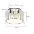 thumbnail image 3 of Semi Flush Mount Small Crystal Chandelier with Shade, No Assembly Required, 3 of 8