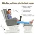 thumbnail image 6 of Costway Baby Nursery Relax Rocker Rocking Chair Glider & Ottoman Set w/Cushion 3-6 Years Grey, 6 of 11