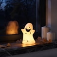 thumbnail image 4 of Halloween Night Light Decor Mini Glowing Ghost LED Table Lamp 4.72x2.95x2.76in Plastic Warm LED & Cute Design for Desktop Bedroom Indoor Halloween Home Decor by MPOISVA, 4 of 7