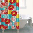 thumbnail image 4 of Pioneer Flower Floral Print Pattern Shower Curtain 36"x72", Bathroom Decorative Shower Curtain Set with 12 Hooks, Waterproof Washable, 4 of 6