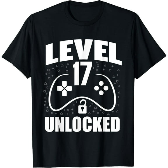 Exquisite and comfortable-17th Birthday Gaming Gamer 17 Years Old Bday T-Shirt