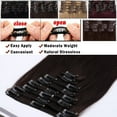 thumbnail image 3 of MY-LADY 8Pcs 18Clips Clip in Hair Extensions Human Hair for Women Double Weft Brazilian Remy Straight Human Hair Clip in Hairpiece 10inch #2T6 Dark Brown to Light Brown, 3 of 8