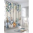 thumbnail image 3 of Fsddascl Thanksgiving Pumpkin Shower Curtain Set - Extra Long 72" x 96" Washable Bathtub Curtain with 12 Hooks, Fall Eucalyptus Autumn Leaves Beige Waterproof Fabric Shower Curtains for Bathroom, 3 of 6