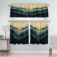 thumbnail image 5 of Summer Marine Life Curtain Valances Set Ocean Coral Simple Lines Art Kitchen Curtains 36&nbsp;inch Length Rod Pocket Valance and Tiers 3 Piece Set Small Bedroom Bathroom Laundry Decor, 5 of 9