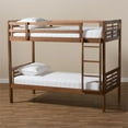 thumbnail image 4 of Baxton Studio Liam  and  Walnut Brown Finished Wood Twin Size Bunk Bed, 4 of 7