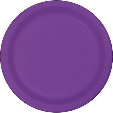 240 Count Bulk Pack Amethyst Purple Paper 6.75 inch Dessert Plates