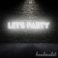 thumbnail image 4 of Handmadetneonsign Let's Party Neon Sign, Quote Wall Art Decor, Words Wall Decor 51141, 4 of 5