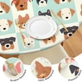 thumbnail image 4 of Lovely Dog Breeds Round Fitted Tablecloth with Elastic Edge,Dining Table Cover Waterproof,Outdoor Round Tablecloth for Camping,Dining,Indoor and Outdoor, 4 of 7
