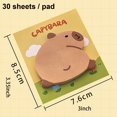thumbnail image 2 of Christmas Gifts Cute Sticky Notes Capybara Sticky Memo Pads Kawaii Small Self Stick Memo Note Pad School Home Decor Christmas Decorations Christmas Gifts Christmas Ornaments, 2 of 7