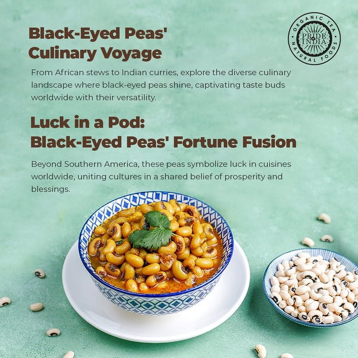 Pride Of India - PACK of 6 - Whole Black Eyed Peas - Lobia, 3 lbs Jar